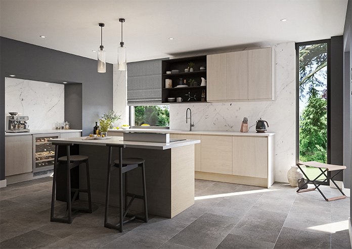 Bardiglio, Marble Grey - Motorised Roman Blind - Image 6